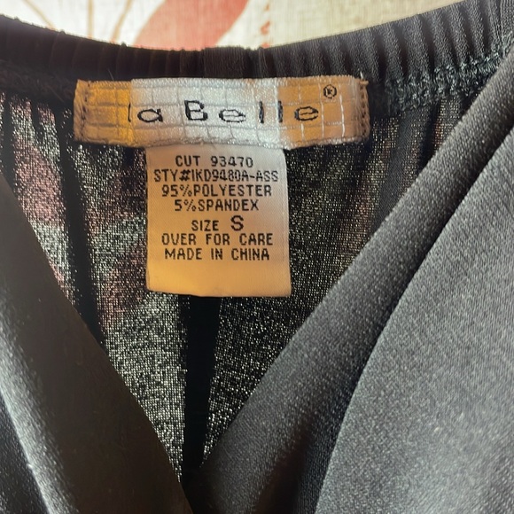 LaBelle Black Beauty! . Size small. Uneven hem, elastic upper back seam. - Picture 2 of 5